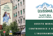 A Milano il murales di Levissima che contribuisce a ridurre l’inquinamento