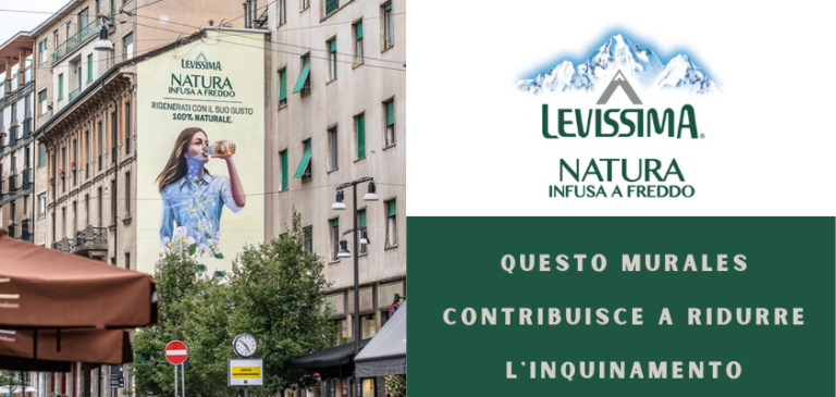 A Milano il murales di Levissima che contribuisce a ridurre l’inquinamento