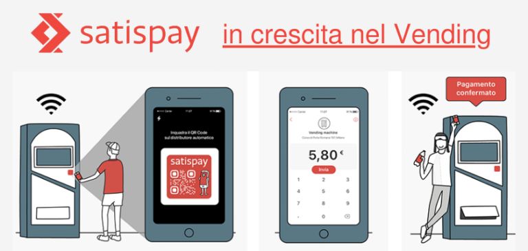 Satispay cresce anche grazie al cashback diretto presso i distributori automatici Satispay cresce anche grazie al cashback diretto presso i distributori automatici
