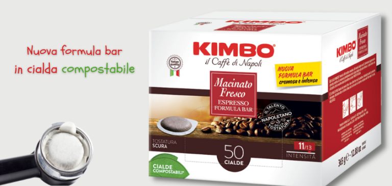 La cialda compostabile Kimbo Macinato Fresco nella nuova formula bar