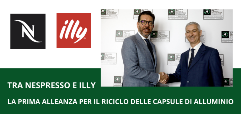 Partnership tra Nespresso e illycaffè per il riciclo delle capsule di caffè in alluminio