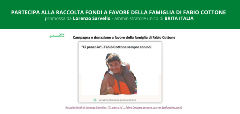 Raccolta fondi  “CI PENSO IO” a favore della famiglia di Fabio Cottone
