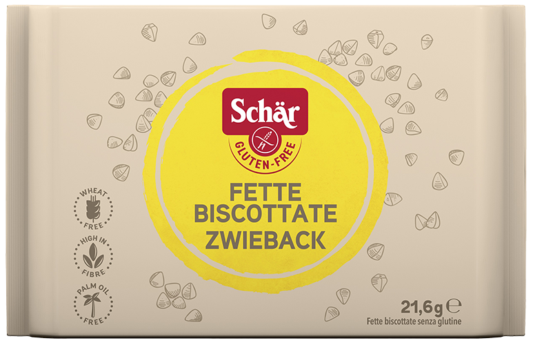 Le Fette Biscottate Schär senza glutine in formato monoporzione