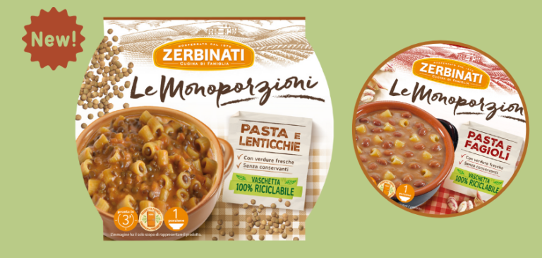 Zerbinati lancia la nuova “Pasta e Lenticchie” nella gamma de Le Monoporzioni