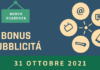 Slitta al 31 ottobre la presentazione delle domande per il bonus pubblicità