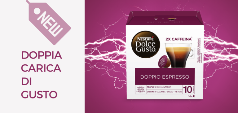 Nescafé Dolce Gusto presenta Doppio Espresso. Per una doppia ricarica di gusto!