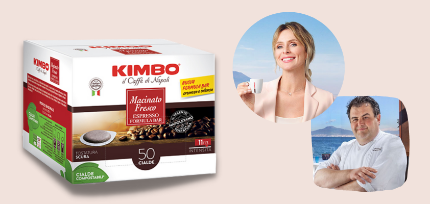 Al via la campagna pubblicitaria per le cialde compostabili Kimbo nuova  formula bar