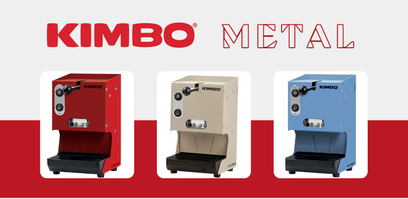 Kimbo lancia la nuova macchina a cialde Kimbo Metal per un caffè