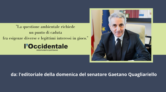 Sen. Gaetano Quagliariello: la transizione ecologica non è uno slogan da salotto