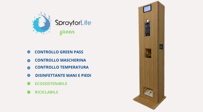 Spray for Life Green, il primo dispositivo al mondo anti Covid a impatto zero