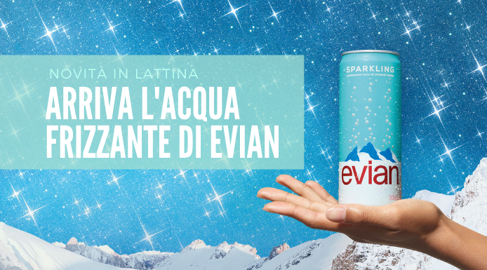 Novità in lattina: arriva l’acqua frizzante di Evian