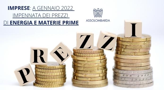 Assolombarda: a gennaio impennata dei prezzi di energia (+660%) e materie prime (+45%)