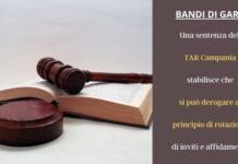 Bandi di gara: si può derogare al principio di rotazione degli inviti
