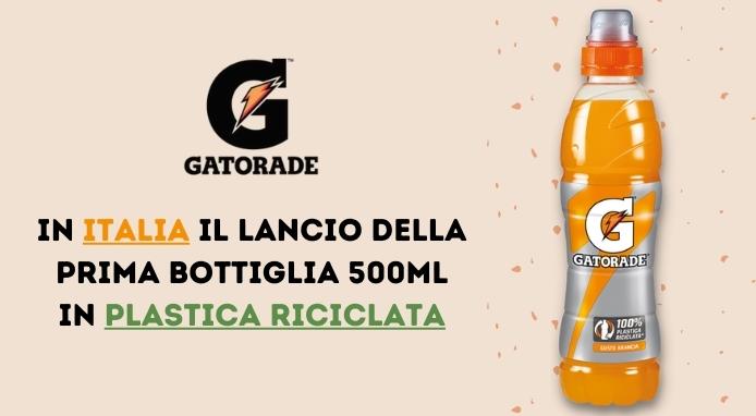 Gatorade sceglie l’Italia per il lancio della prima bottiglia 500ml in rPet