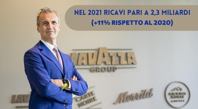 Per Lavazza Group nel 2021 ricavi pari a 2,3 miliardi (+11% rispetto al 2020)