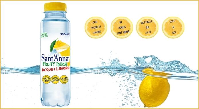 Sant’Anna presenta la Fruity Touch acqua e limone nel formato 33cl