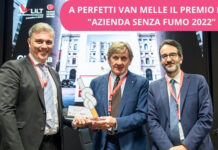 Perfetti van Melle premiata da Lilt “Azienda senza fumo 2022”