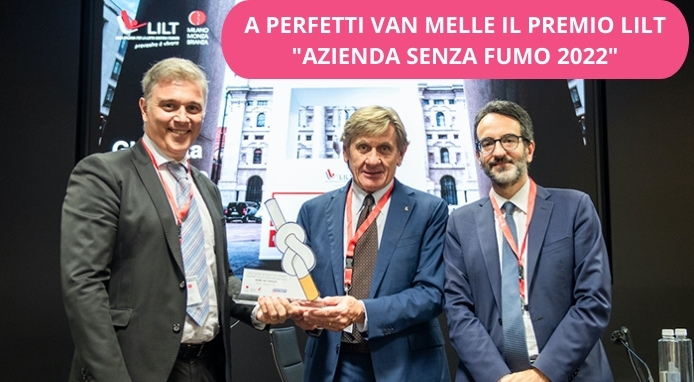 Perfetti van Melle premiata da Lilt “Azienda senza fumo 2022” Perfetti van Melle premiata da Lilt “Azienda senza fumo 2022”