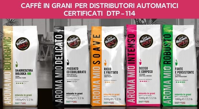 I caffè in grani per il vending di Caffè Vergnano sono certificati DTP – 114