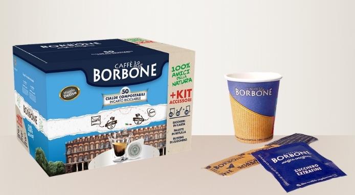 Caffè Borbone lancia in GDO il formato 50 pezzi corredato di eco kit accessori