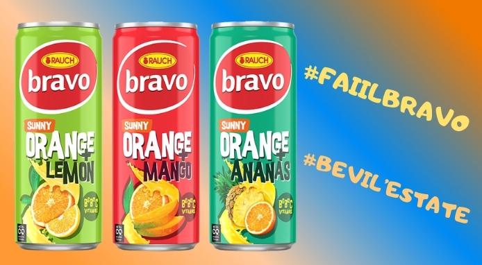 Rauch presenta le nuove bevande alla frutta in lattina a marchio BRAVO Sunny