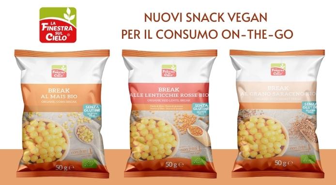 La Finestra sul Cielo lancia nuovi snack vegan per il consumo on the go