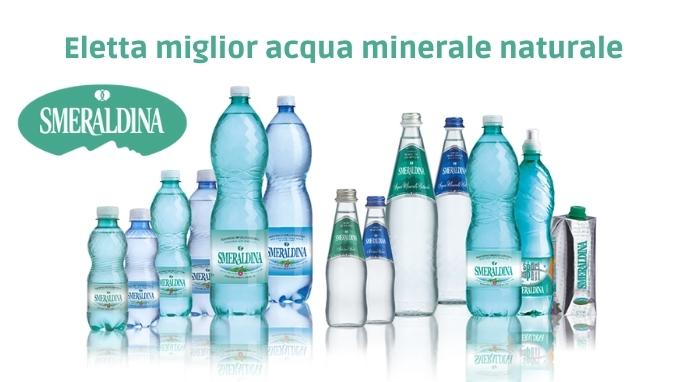 Acqua Smeraldina eletta la miglior acqua minerale naturale da Altroconsumo