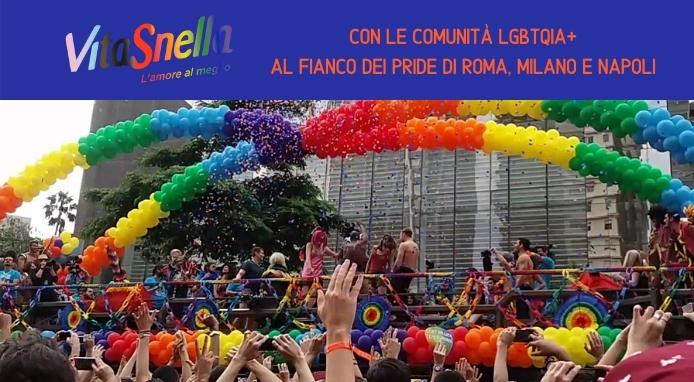 Acqua Vitasnella con la comunità LGBTQIA+ al fianco dei Pride di Roma, Milano e Napoli