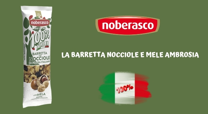 Noberasco presenta la barretta nocciole e mele 100% filiera italiana