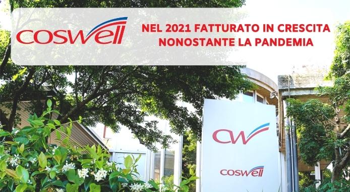 Gruppo Coswell: nel 2021 fatturato in crescita del 10,93% nonostante la pandemia