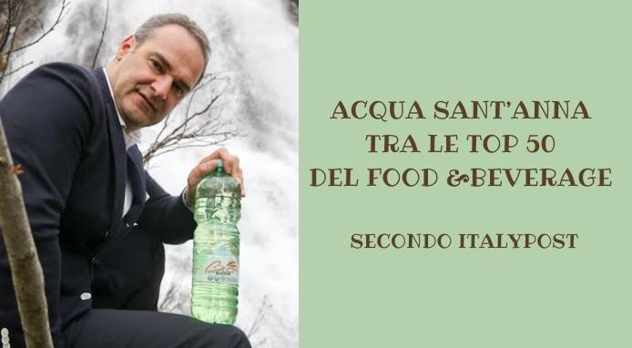 Acqua Sant’Anna tra le 50 imprese Top del settore alimentare e bevande