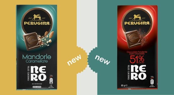 Due nuovi gusti per le tavolette di cioccolato fondente Perugina Nero
