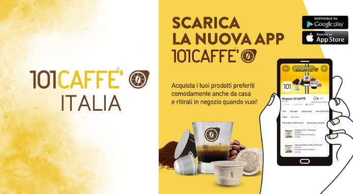 101CAFFE’ lancia la sua nuova app 101CAFFE’ ITALIA