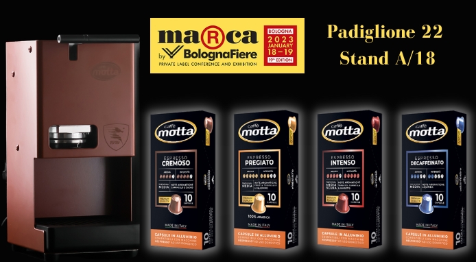 Caffè Motta a MARCA 2023 con la linea premium del monoporzionato