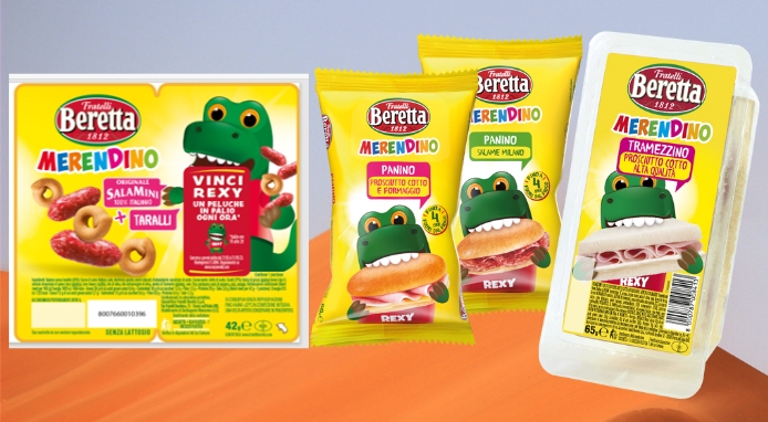 Fratelli Beretta lancia i nuovi snack della Gamma Kids con il concorso “Vinci Rexy”