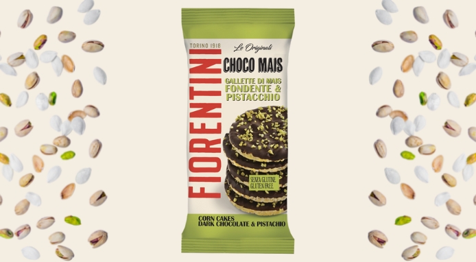 Le nuove gallette Fiorentini Alimentari Choco mais fondente e pistacchio