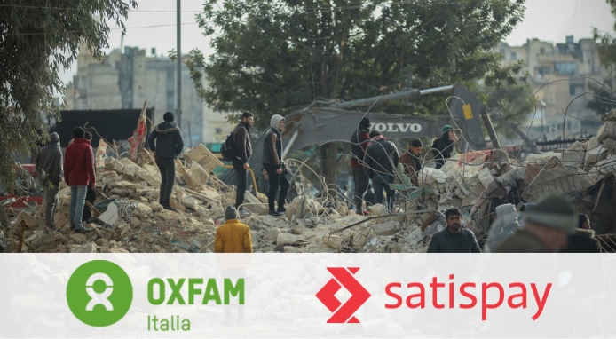 Satispay con Oxfam Italia per aiutare le popolazioni colpite dal terremoto