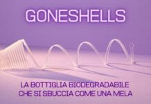 GoneShells: la bottiglia sostenibile che si sbuccia come una mela