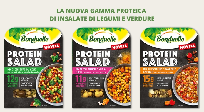 Bonduelle presenta Protein Salad,  la nuova gamma di insalate di legumi e verdure