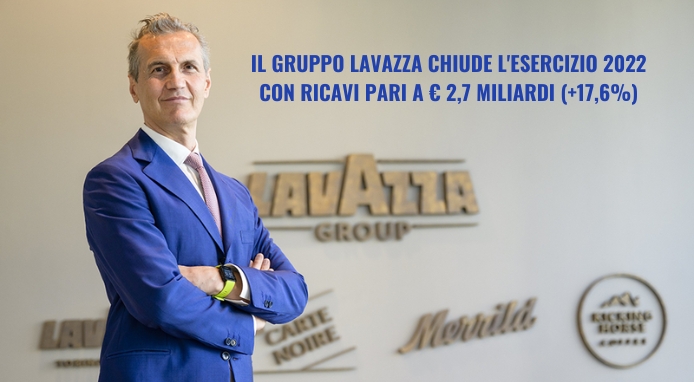 Gruppo Lavazza: nel 2022 ricavi pari a 2,7 miliardi di euro (+17,6% vs 2021)