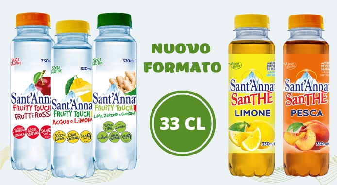 Fruity Touch e Santhè di Sant’Anna nel nuovo formato da 33 cl