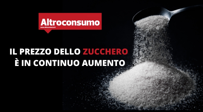 Analisi Altroconsumo: il prezzo dello zucchero a +59% in un anno