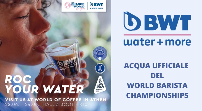BWT fornitore ufficiale dell’acqua al World Barista Championships di Atene
