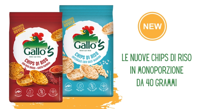 Riso Gallo presenta le Gallo’s Chips in formato monoporzione