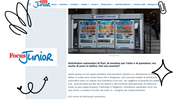 Il Vending spiegato ai bambini: un articolo di Focus Junior spiega ed educa sulla D.A.