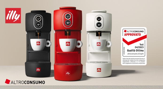 La macchina sostenibile illy EASY ottiene il sigillo “Qualità Ottima” da Altroconsumo La macchina sostenibile illy EASY ottiene il sigillo “Qualità Ottima” da Altroconsumo