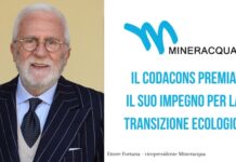 A Mineracqua premio speciale del Codacons per il suo impegno per la sostenibilità
