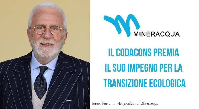 A Mineracqua premio speciale del Codacons per il suo impegno per la sostenibilità