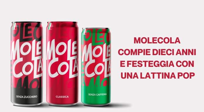 Molecola compie 10 anni e l’iconica lattina made in Italy diventa Pop