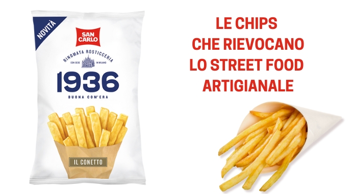 San Carlo 1936: arriva IL CONETTO, la chips che rievoca lo street food di un tempo